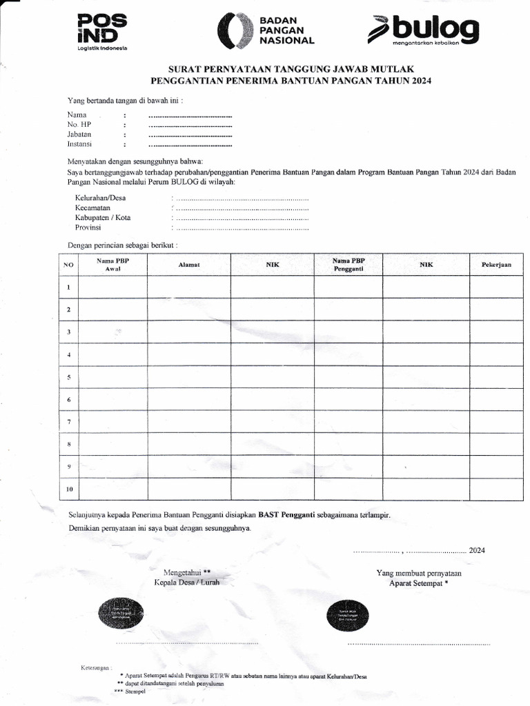 SPTJM Bulog | PDF