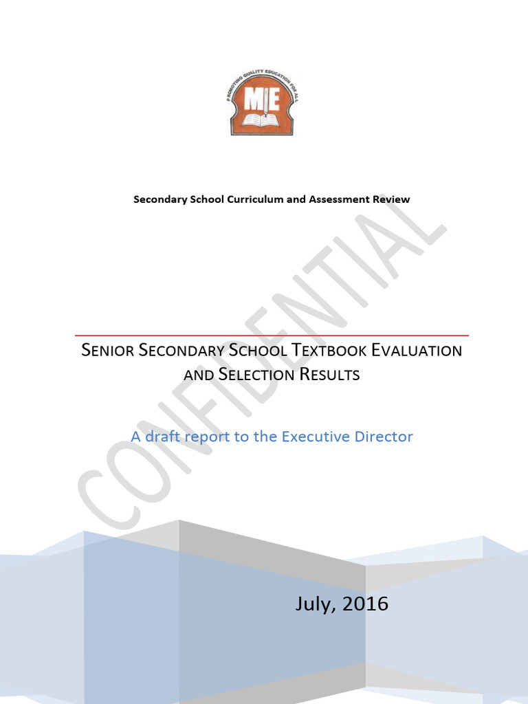 List Of Books For Senior Secondary School