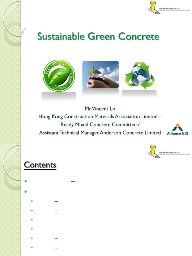 6 Sustainable Green Concrete | PDF