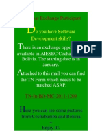 I Dear Exchange Participant: o You Have Software Development Skills?