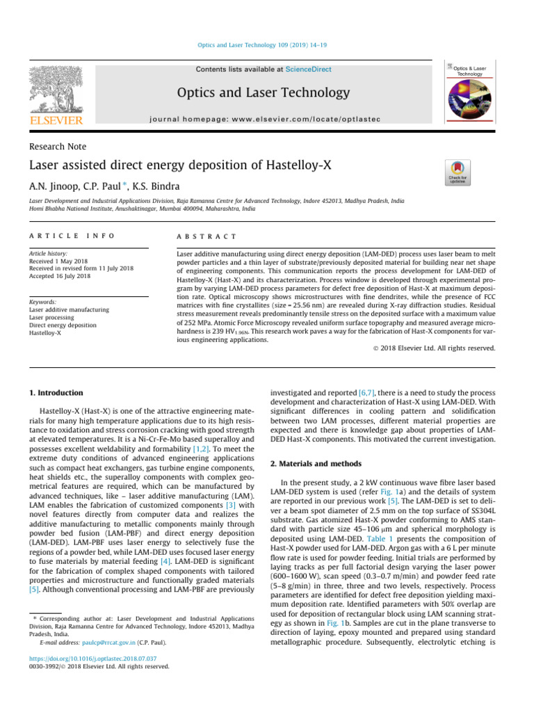 Laser Additive Manufacturing | PDF | Atomic Force Microscopy | Microscope