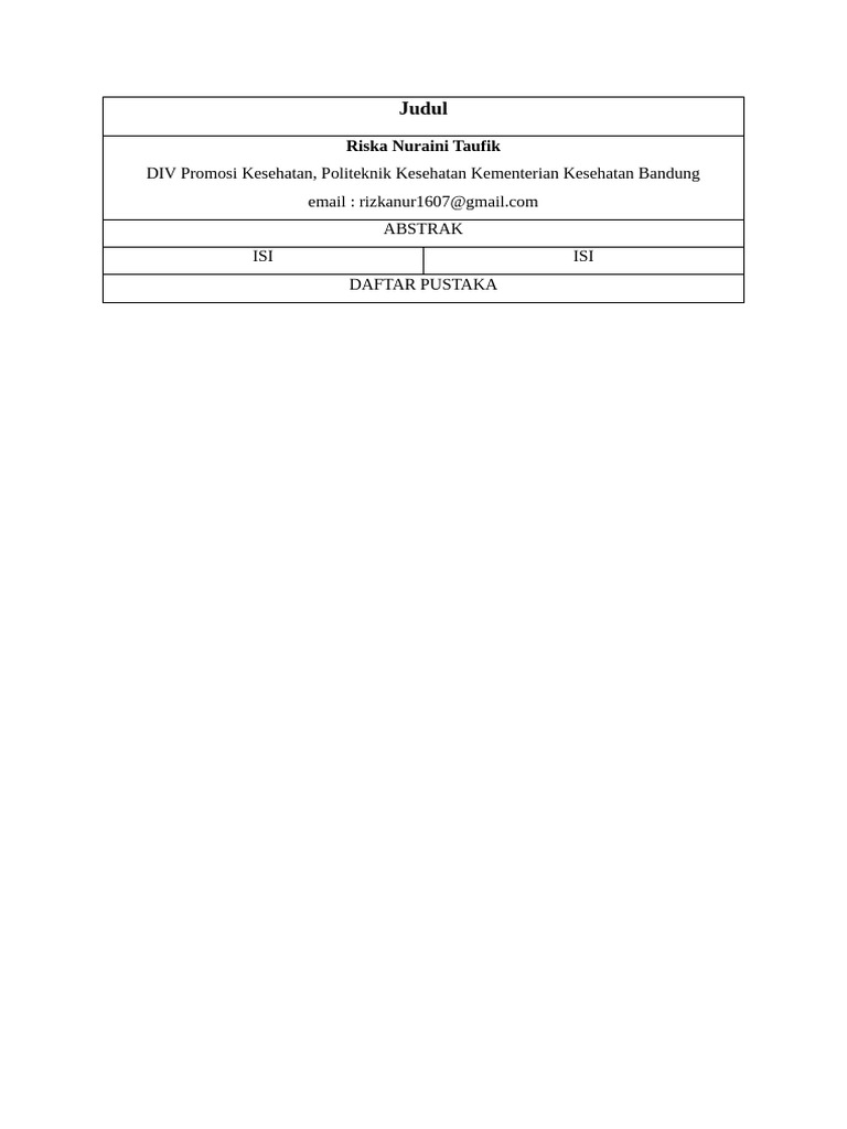 KERANGKA JURNAL | PDF
