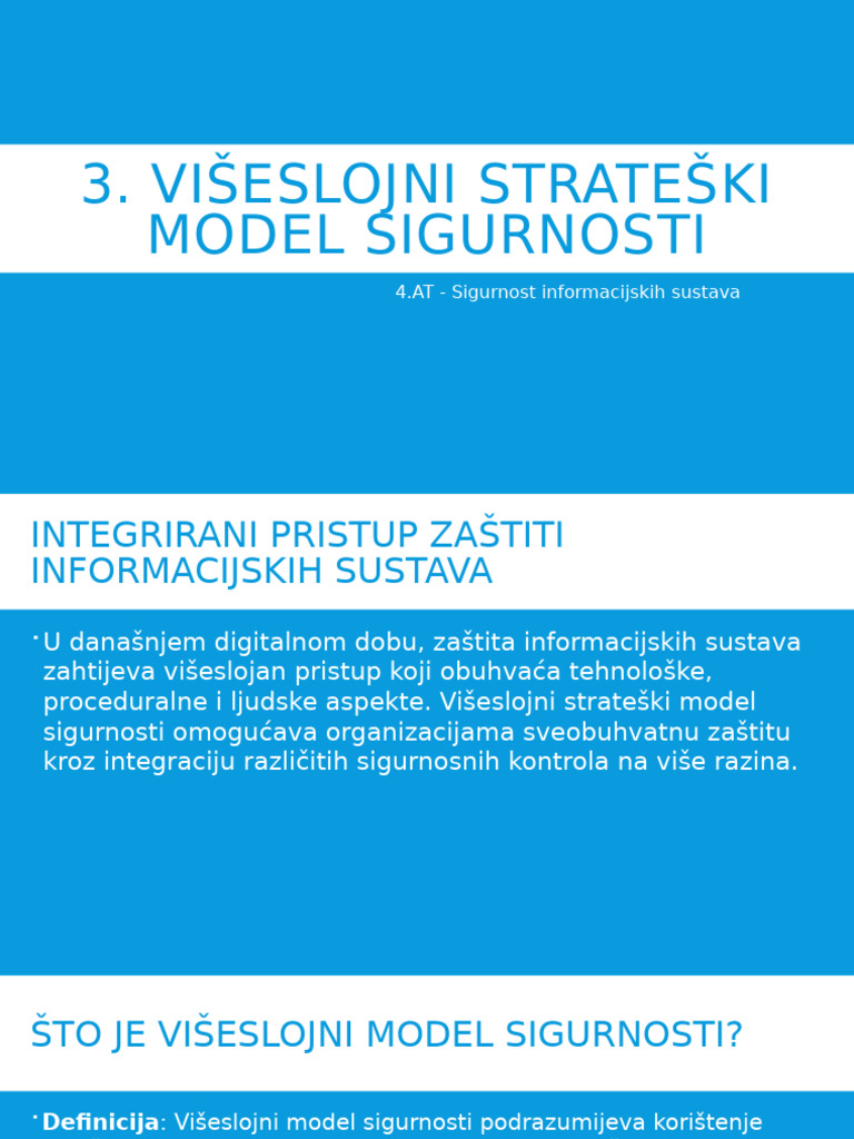 Višeslojni Strateški Model Sigurnosti | PDF