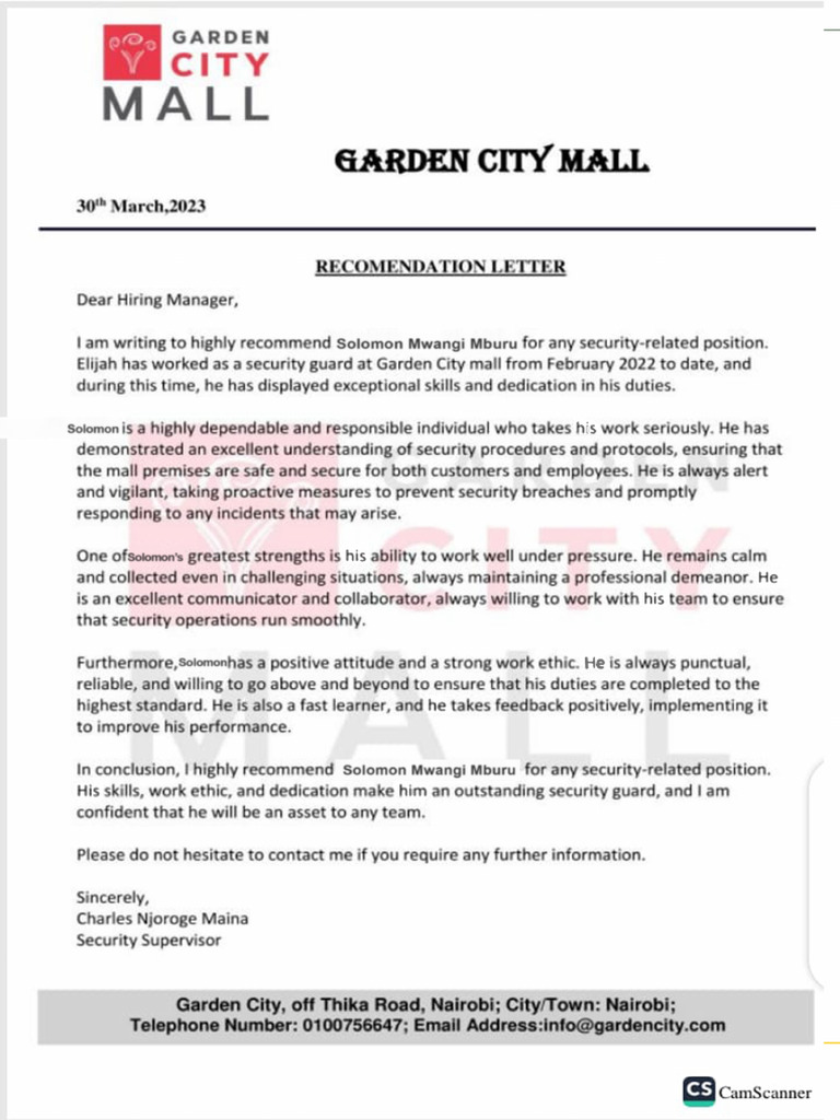 Simon RECOMM LETTER | PDF