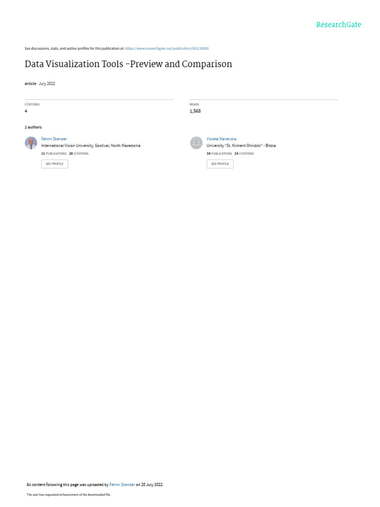 Datavisualizationtools Previewandcomparison1134894 2503669 Pdf