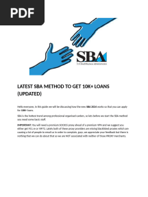 Latest Sba Method To Get 10K+ Loans (Updated)