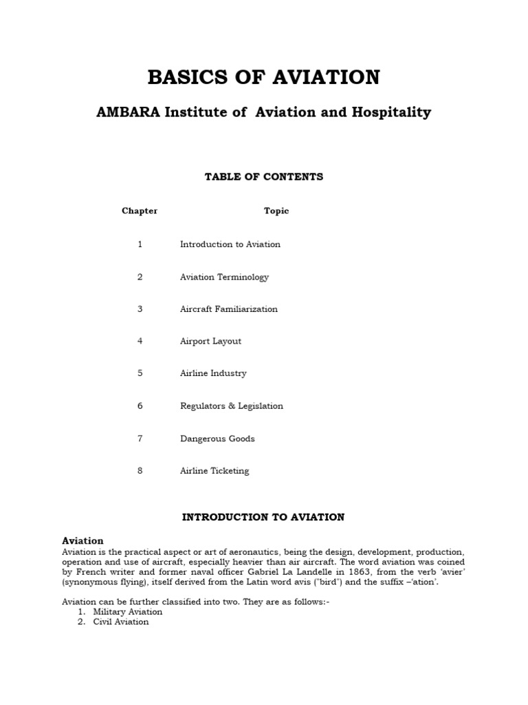 Basics of aviation pdf
