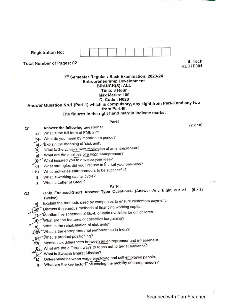 7th Sem 2023 - 24 | PDF