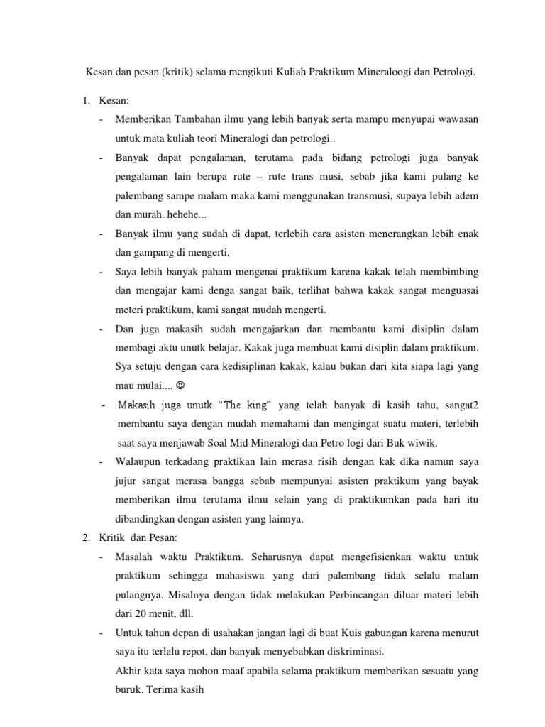 Kesan Dan Pesan