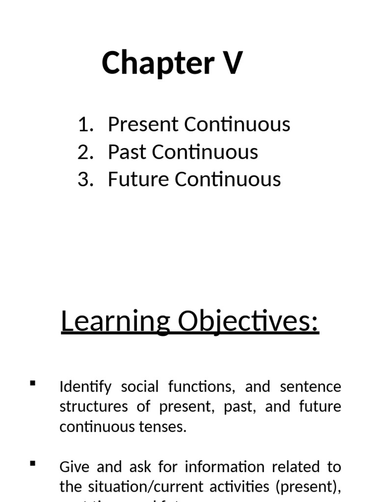 Continuous Tenses Overview | PDF | Semantic Units | Linguistic Typology