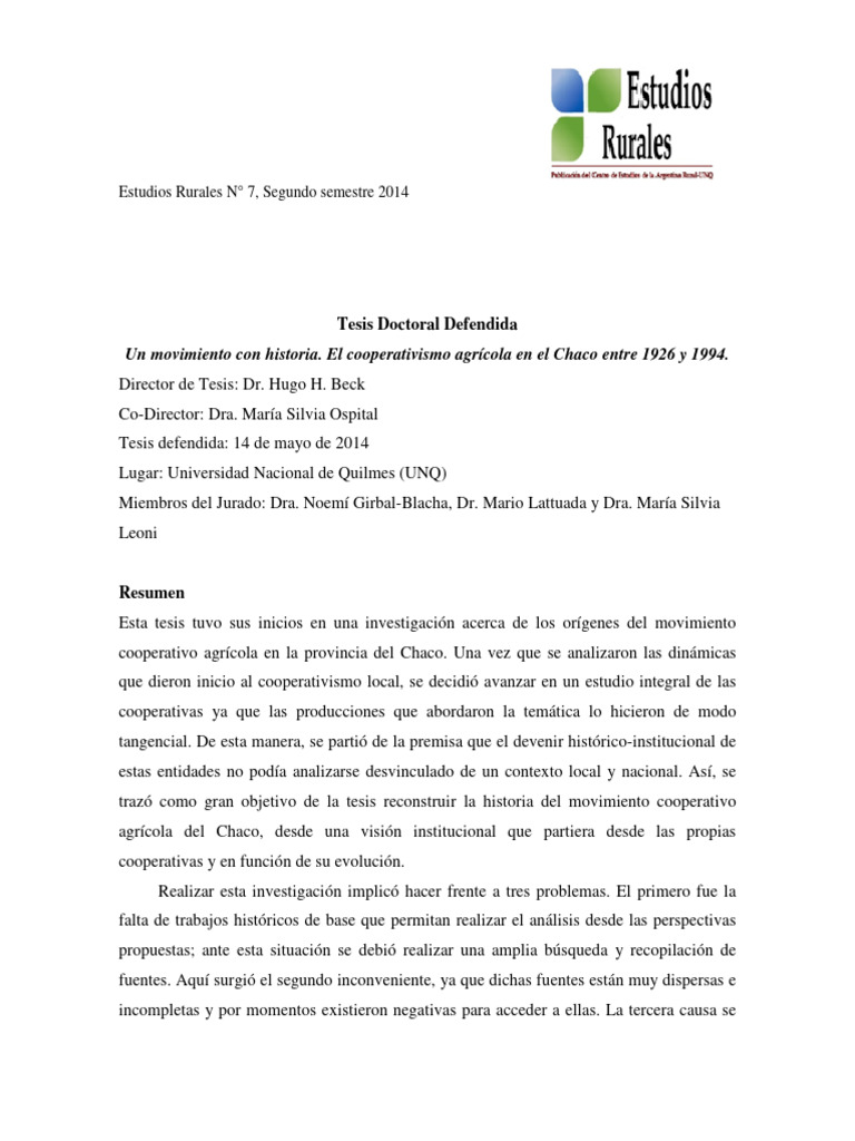 Revista Estudios Rurales-Moglia | PDF