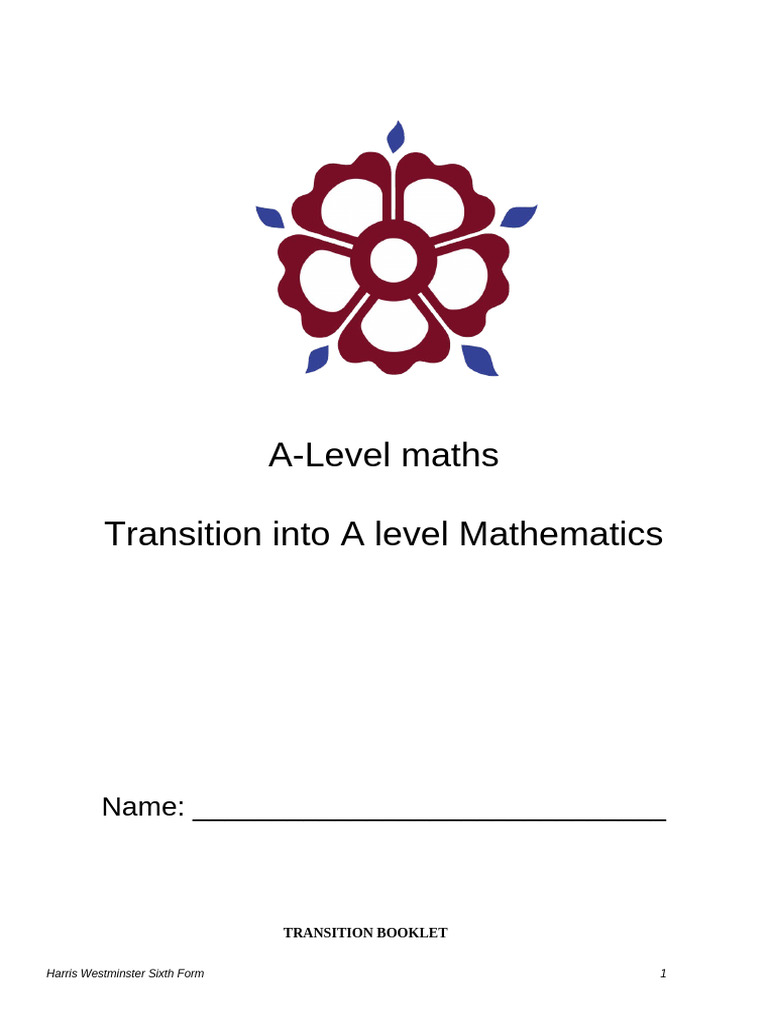 Transition Materials Maths and Further Maths | PDF