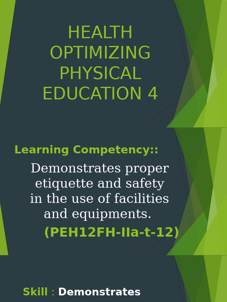 Health Optimizing Physical Education 4 Pdf