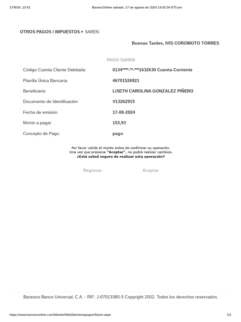 Pago PUB LISETH | PDF