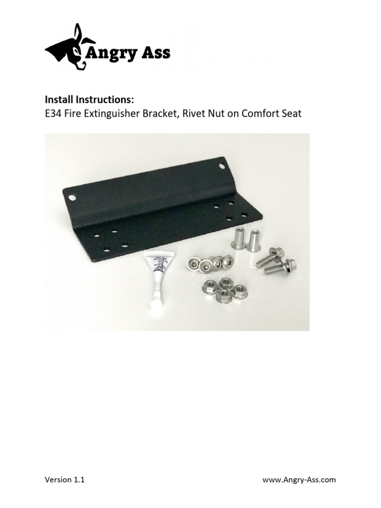 E34 Fire Ext Bracket Comfort Rivet Version 1.1 | PDF