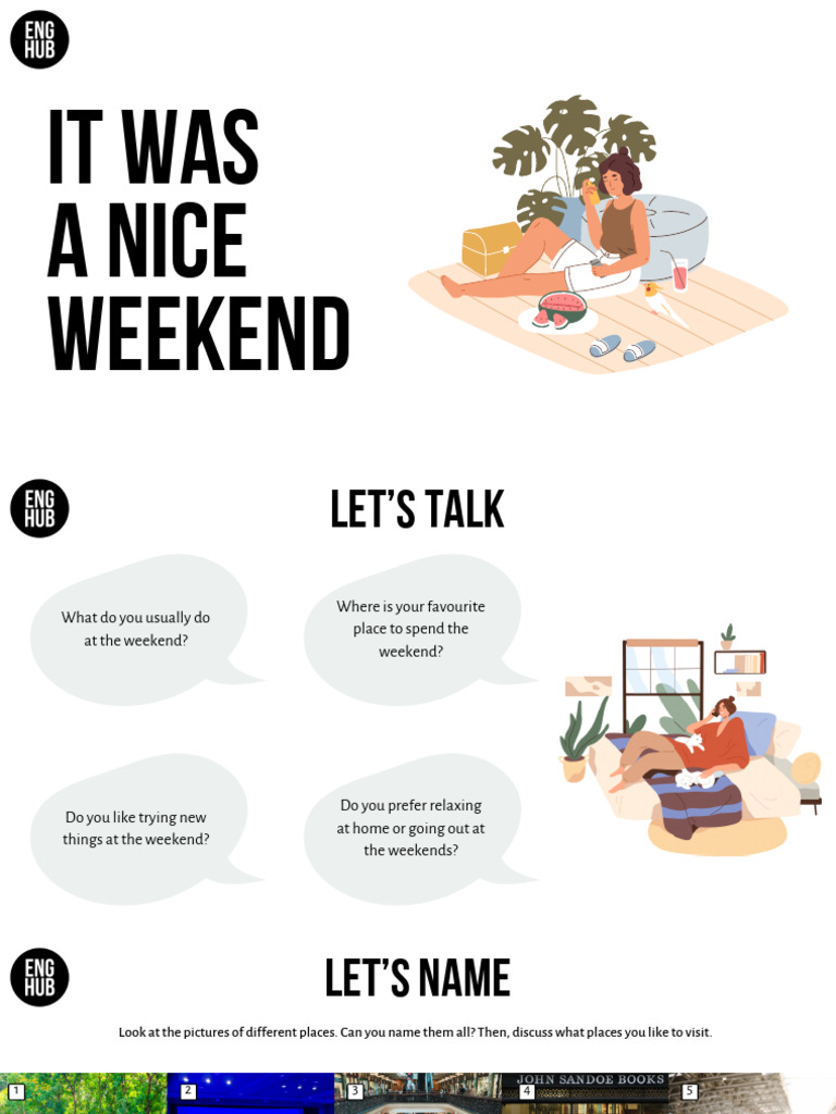 Weekend Activities and Grammar Practice | PDF | Plural | Grammatical Number
