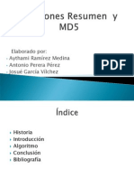 Funciones Resumen y Md5