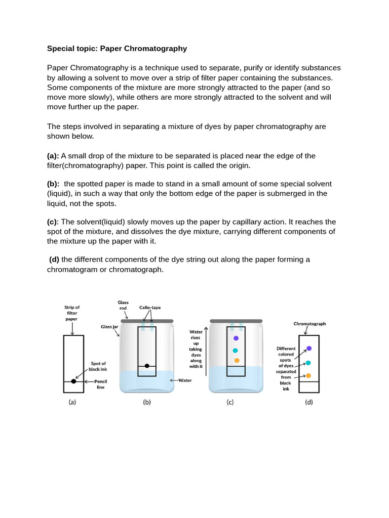 Paper Chromatography Lab Guide | PDF