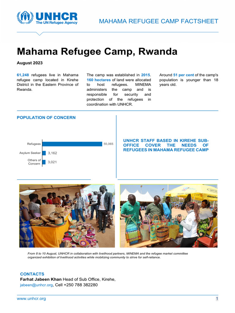 Mahama Refugee Camp Overview - August 2023 | PDF | Refugee | United ...