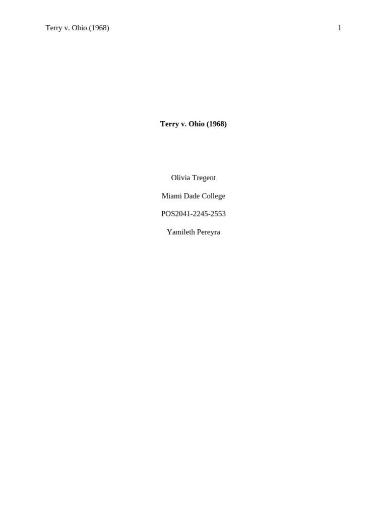 Terry v. Ohio | PDF