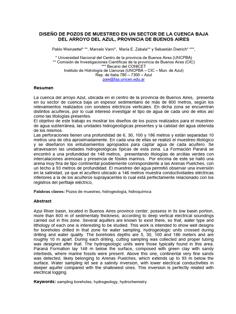 5bf0334c76278.1 Dise+ o de Pozos de Muestreo en Un Sector de La Cuenca ...
