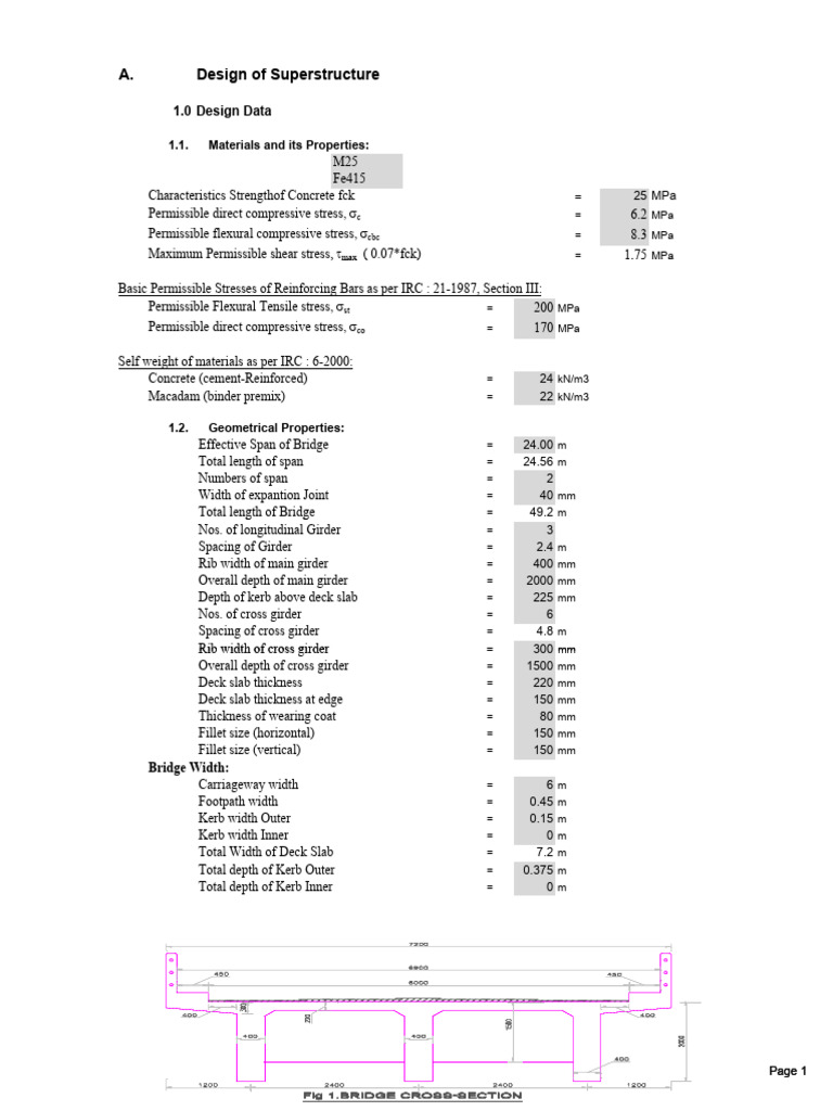 Design of Superstructure | PDF