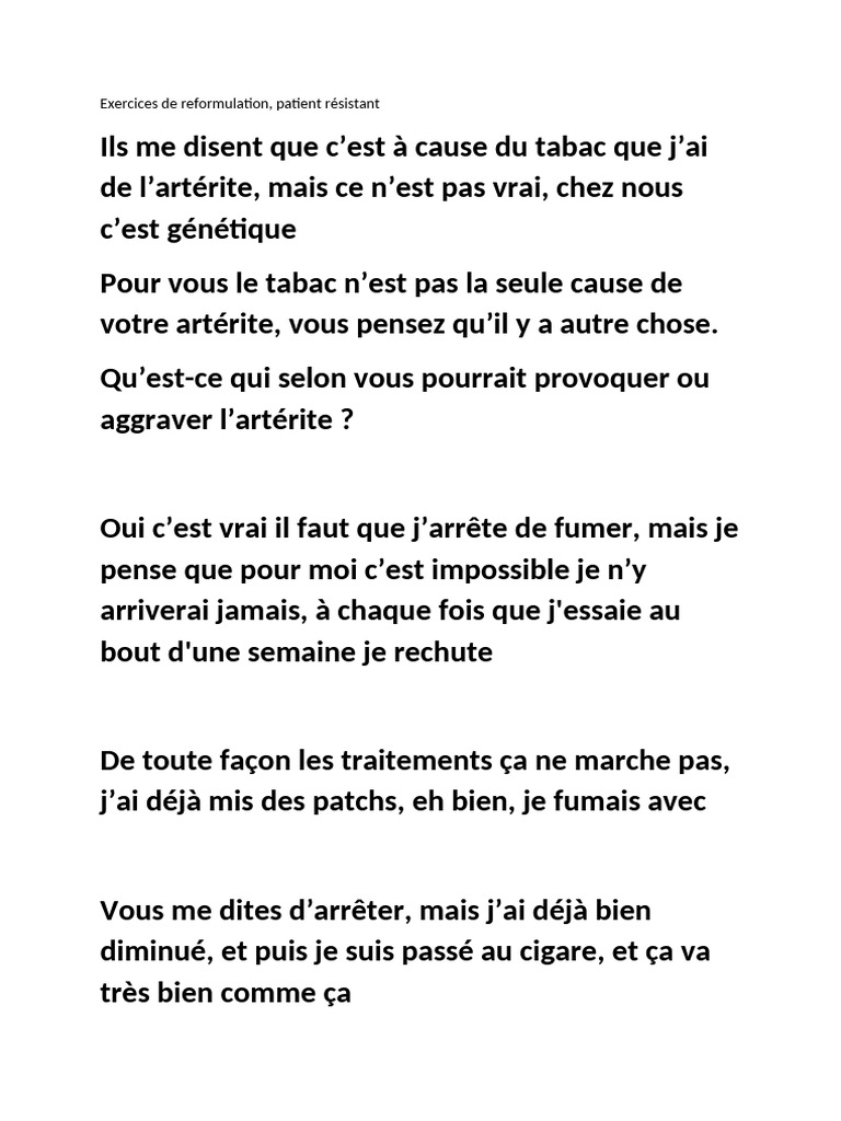 Exercices de Reformulation | PDF