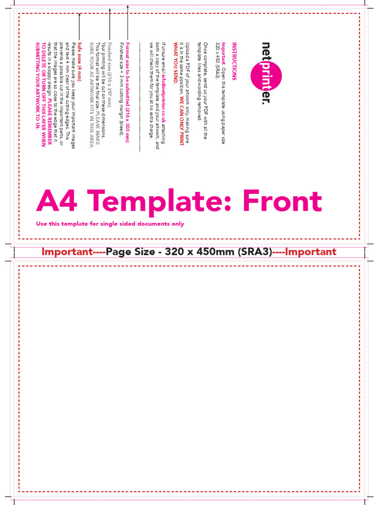 A4 - Netprinter Sra3 Template | PDF