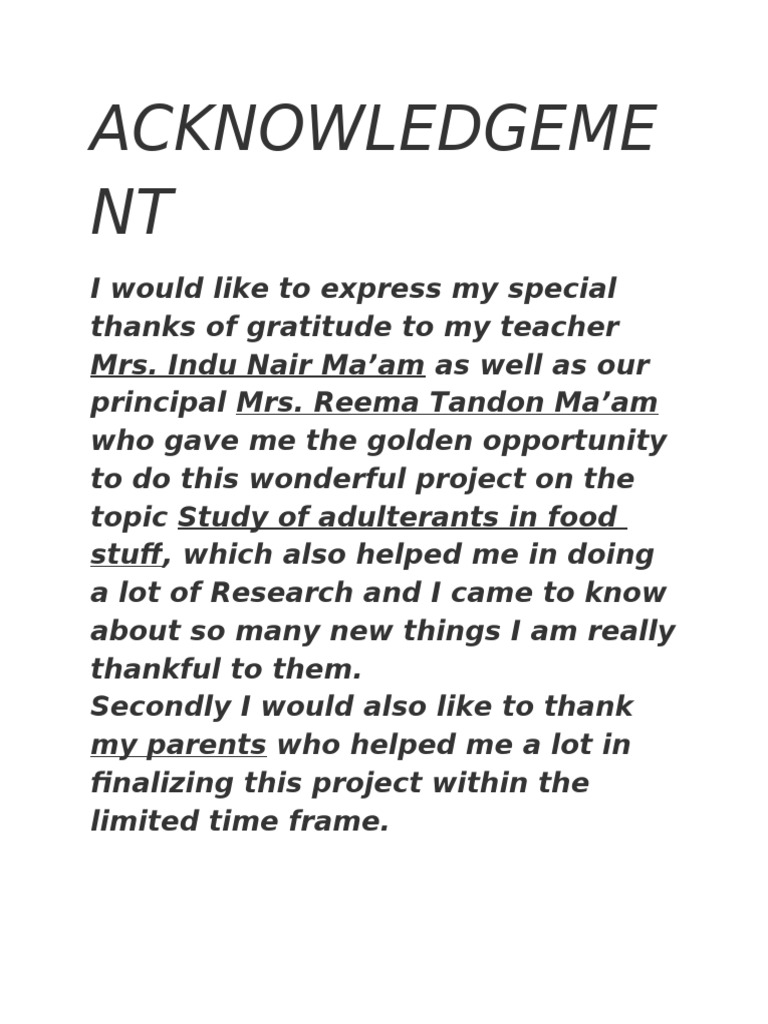 ACKNOWLEDGEMENT New | PDF