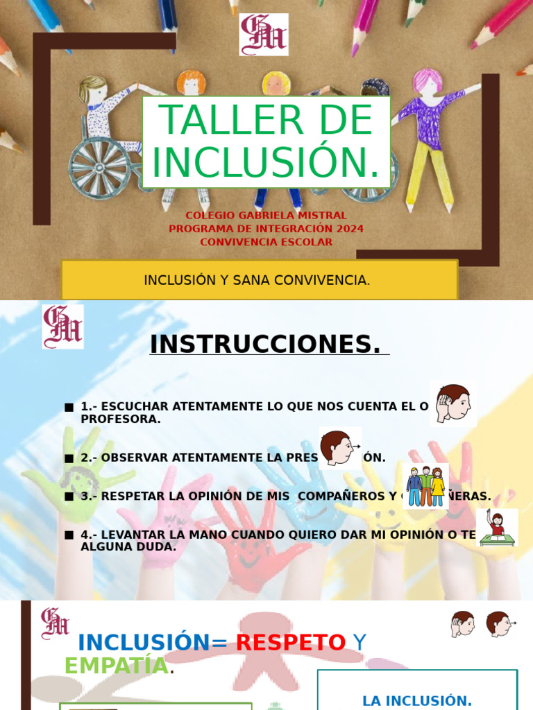 Taller de Inclusión. | PDF