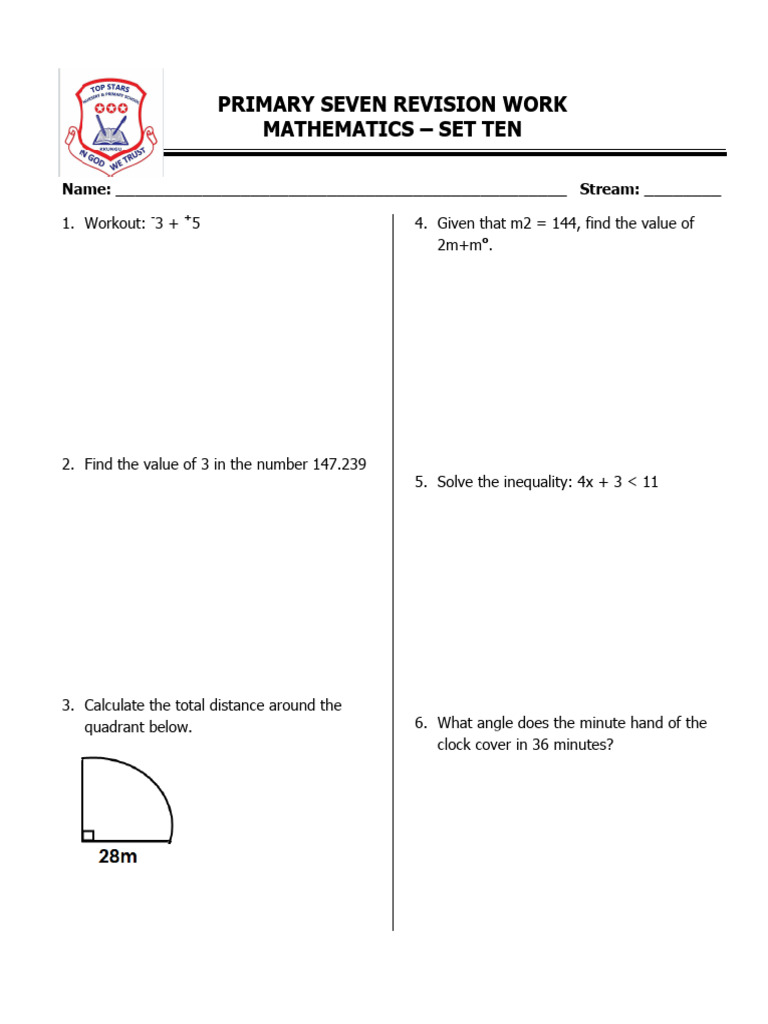 P.7 Set Ten | PDF