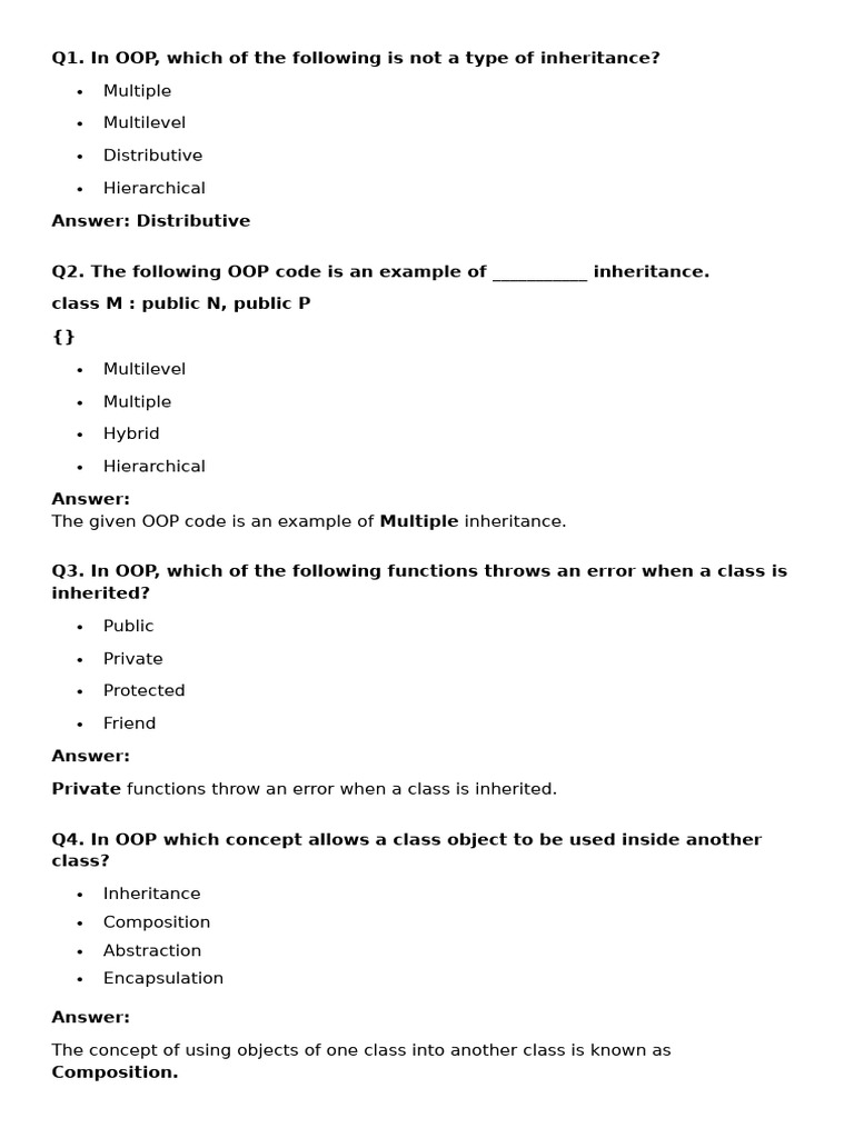 OOPS IMP QUESTIONS AND SQL QUERY | PDF