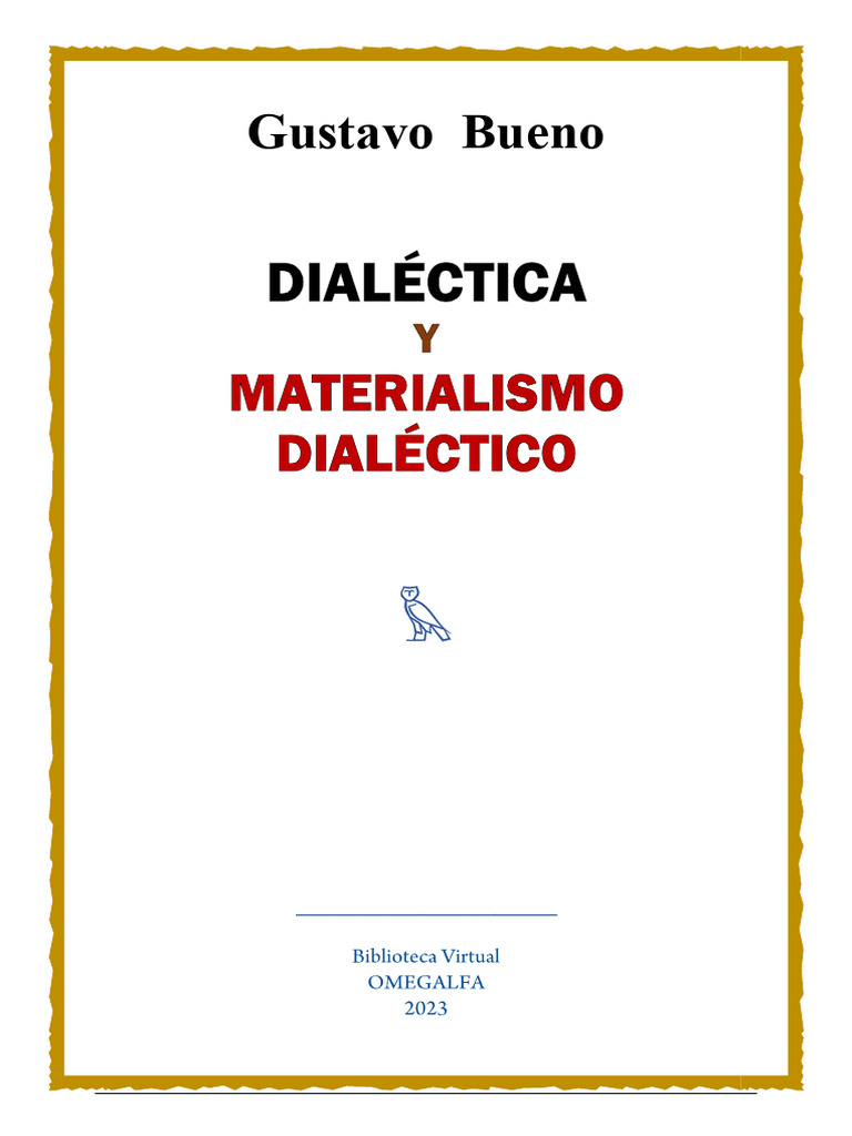 Dialectica Y Materialismo Dialectico Pdf