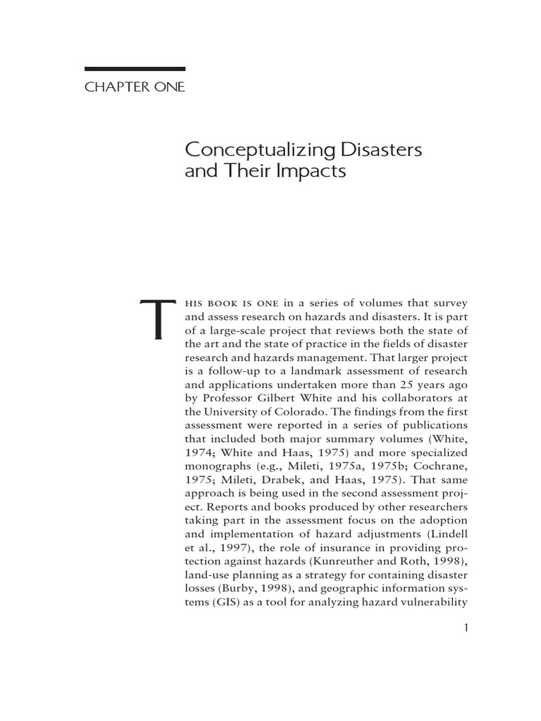 Facing The Unexpected Disaster Preparedness and Re