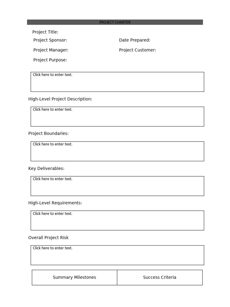 Project Charter | PDF