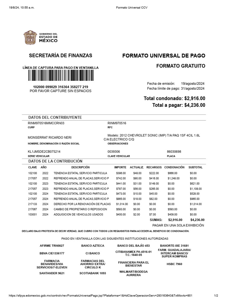 Pago Sinic 3 | PDF