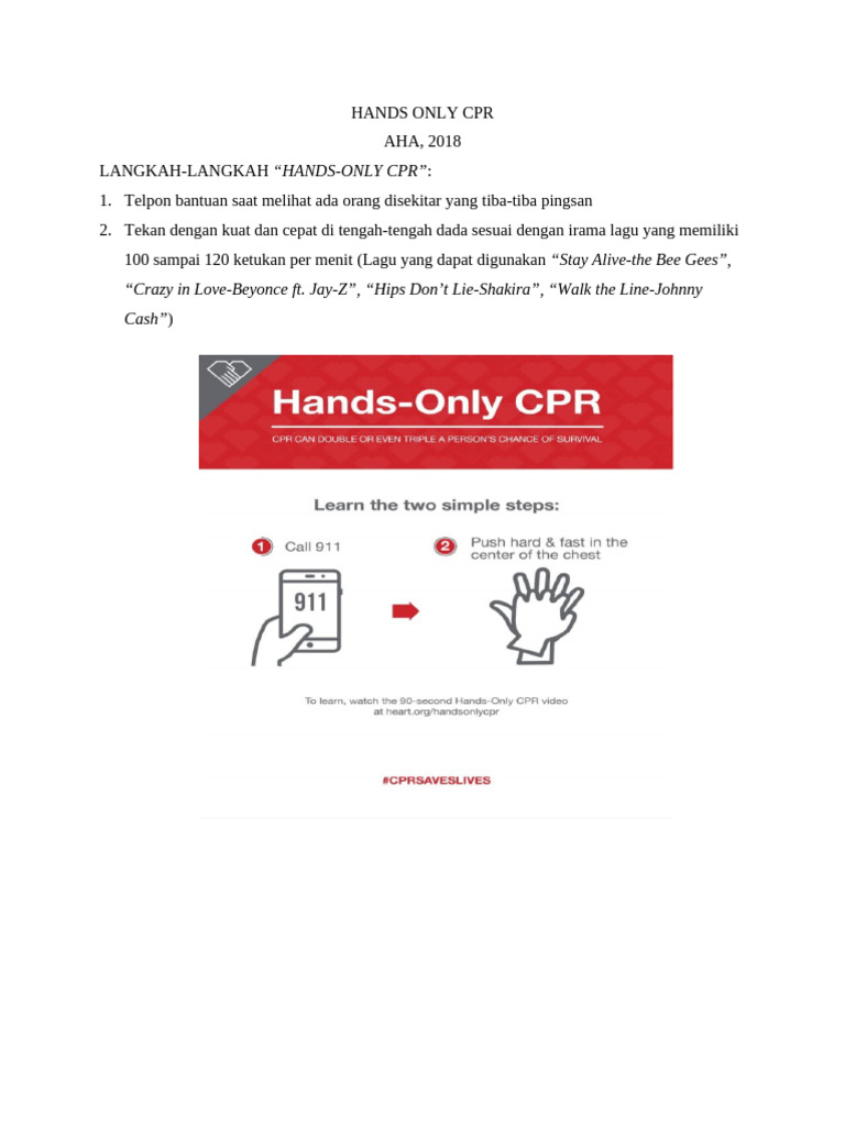 Hands Only CPR | PDF