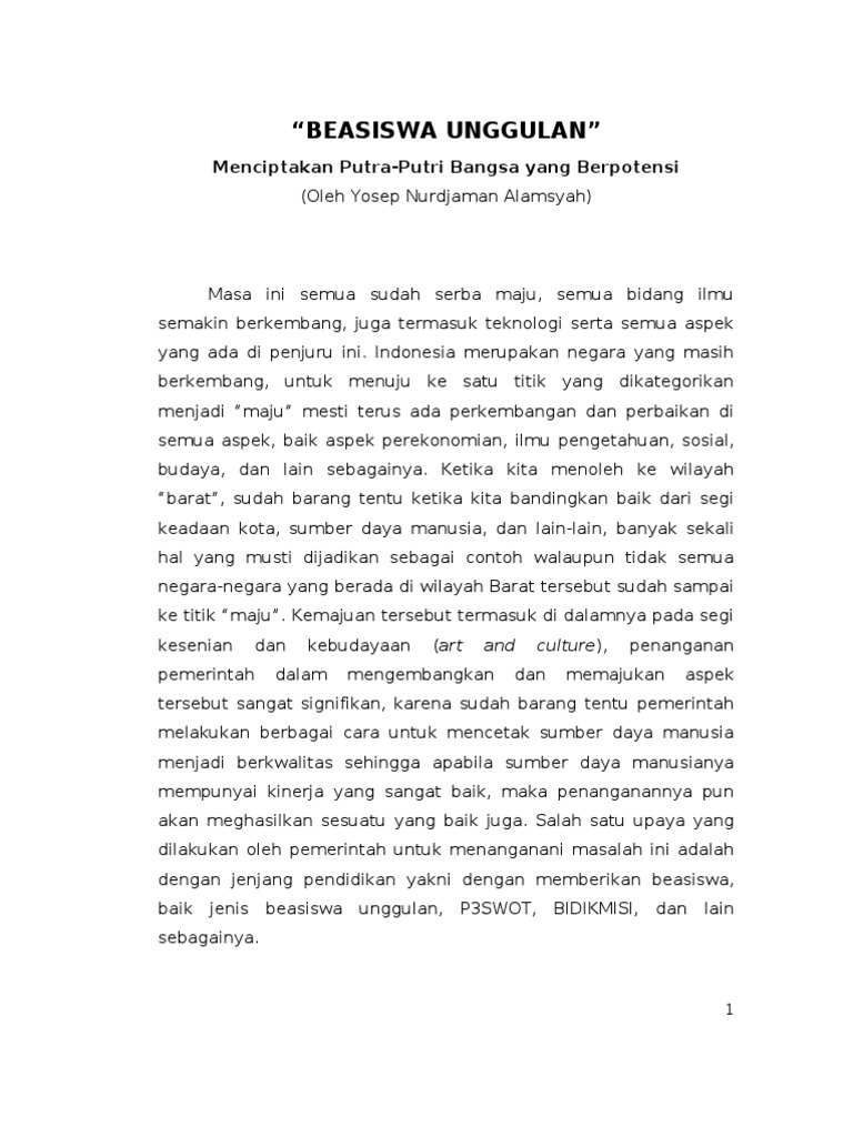 Artikel Beasiswa