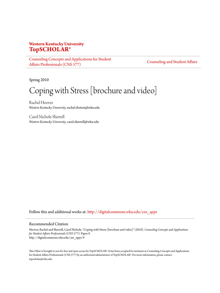 Coping with Stress [brochure and video] | PDF