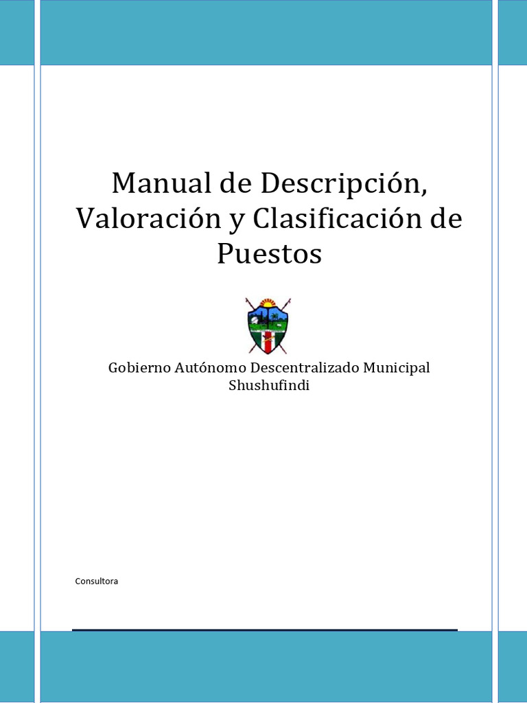 Manual Actualizado Valorizacion y Clasificacion de Puestos Final | PDF