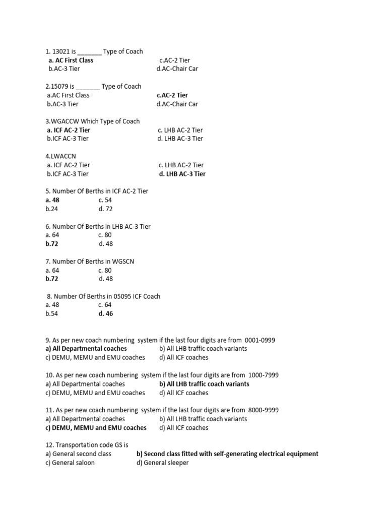 Transpotation Codes Pdf