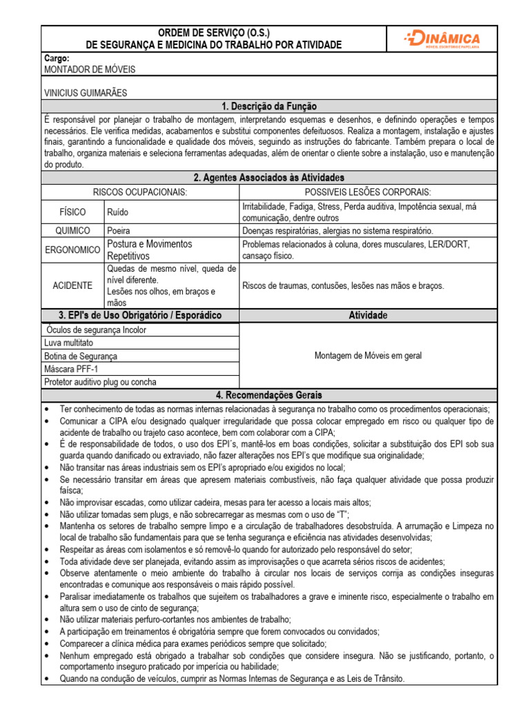 Ordem de Serviço | PDF