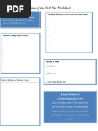 Printables Causes Of The Civil War Worksheet civil war causes worksheet similar to worksheet
