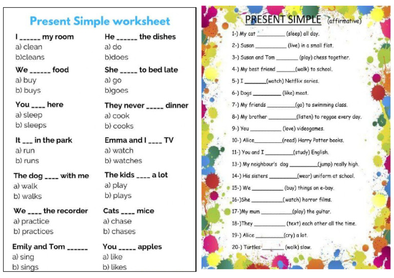 simple present 4to | PDF