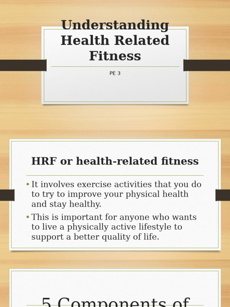 Understanding Health Related Fitness | PDF