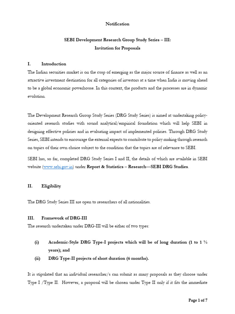 DRG III Notification | PDF