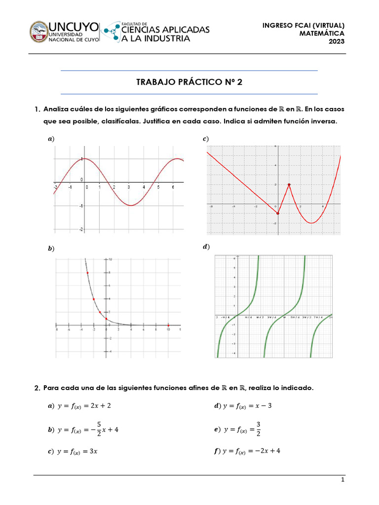 Trabajo Práctico 2 - Módulo 2 (Matemática) | PDF