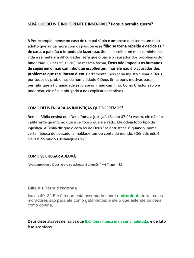 O Que A Biblia Realmente Ensina | PDF