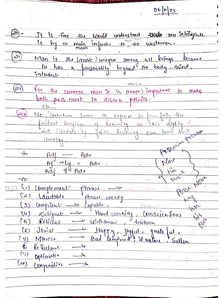 Grammar Adjective Pdf