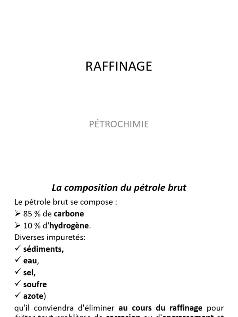 Raffinage Petrochimie | PDF